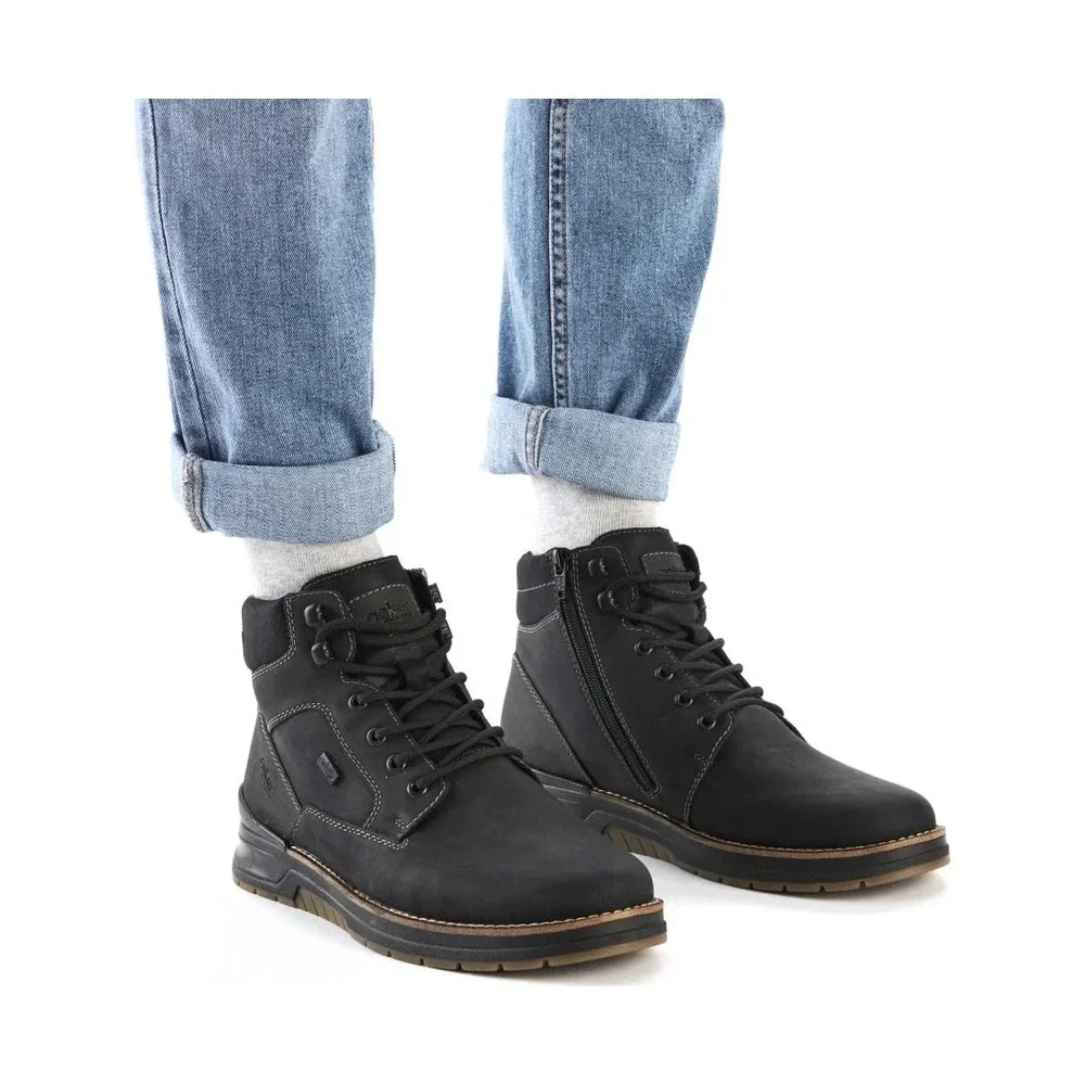 Rieker Black Casual Closed Men'S Boots 32330-00 Tex Antisteress Light Waterrepel
